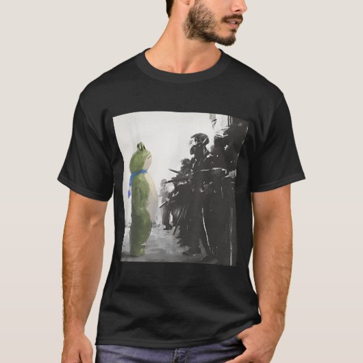 Peaceful Frog Protest Art Tee (Vorderseite)