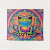 Peaceful Froggy Vibes for Your Space Wandteppich (Vorderseite (Horizontal))