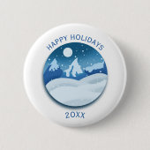 Peaceful Frosted Landscape Button (Vorderseite)