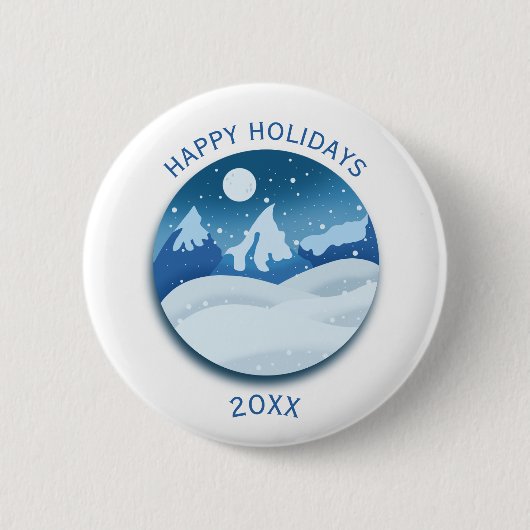Peaceful Frosted Landscape  Button (Vorderseite)