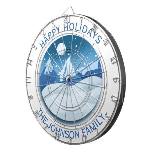 Peaceful Frosted Landscape Custom Dartscheibe (Vorderseite rechts)