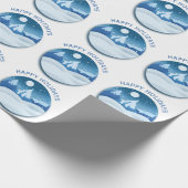 Peaceful Frosted Landscape Custom Geschenkpapier (Ecke)