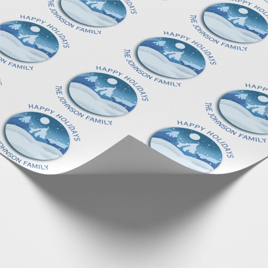 Peaceful Frosted Landscape Custom Geschenkpapier (Ecke)