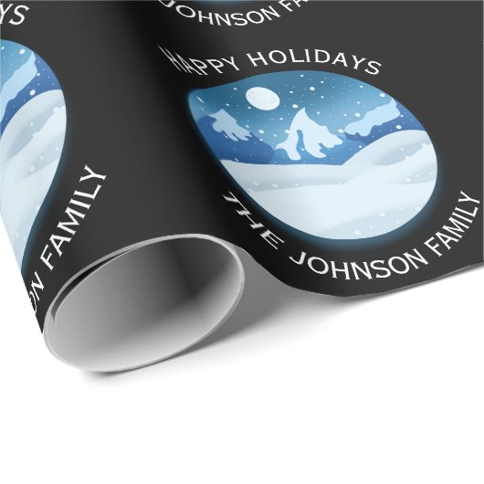 Peaceful Frosted Landscape Custom Geschenkpapier (Rolleneckpunkt)