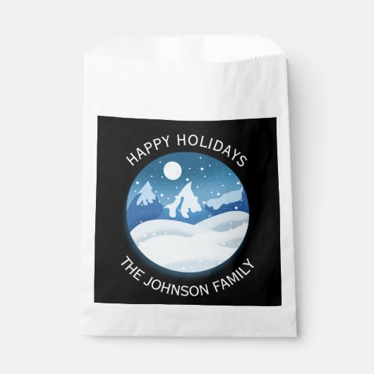 Peaceful Frosted Landscape Custom Geschenktütchen (Vorderseite)