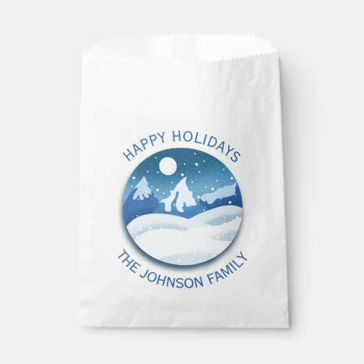 Peaceful Frosted Landscape Custom Geschenktütchen (Vorderseite)