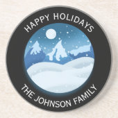 Peaceful Frosted Landscape Custom Getränkeuntersetzer (Vorne)