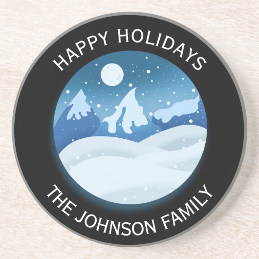 Peaceful Frosted Landscape Custom Getränkeuntersetzer (Vorne)