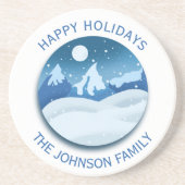 Peaceful Frosted Landscape Custom Getränkeuntersetzer (Vorne)