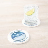 Peaceful Frosted Landscape Custom Getränkeuntersetzer (Seite)