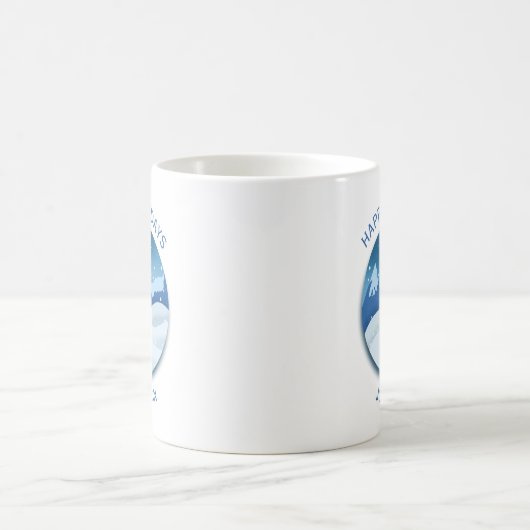 Peaceful Frosted Landscape Custom Kaffeetasse (Mittel)