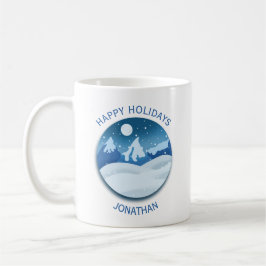 Peaceful Frosted Landscape Custom Kaffeetasse