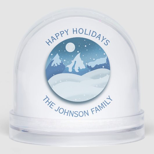 Peaceful Frosted Landscape Custom Schneekugeln (Vorderseite)