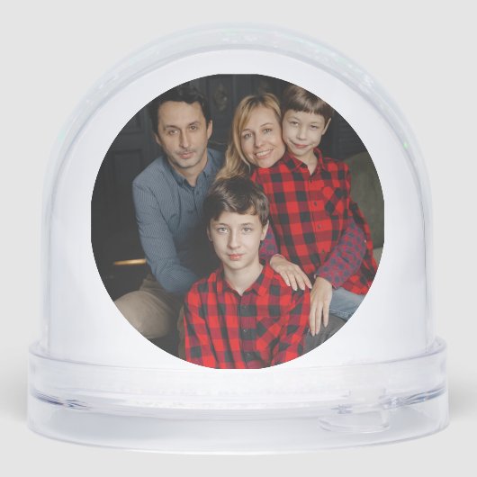 Peaceful Frosted Landscape Custom Schneekugeln (Rückseite)