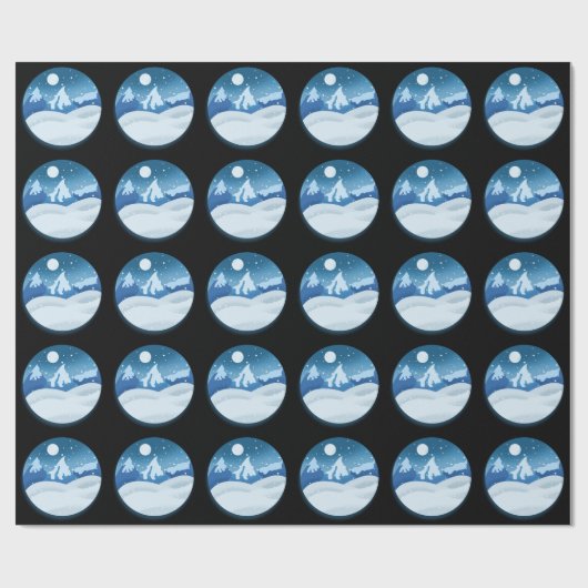 Peaceful Frosted Landscape Geschenkpapier (Flach)