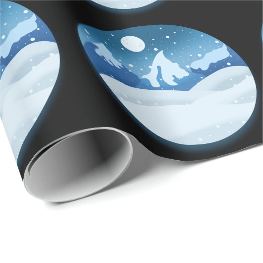 Peaceful Frosted Landscape Geschenkpapier (Rolleneckpunkt)