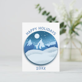 Peaceful Frosted Landscape Postkarte