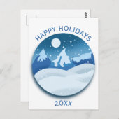 Peaceful Frosted Landscape  Postkarte (Vorne/Hinten)