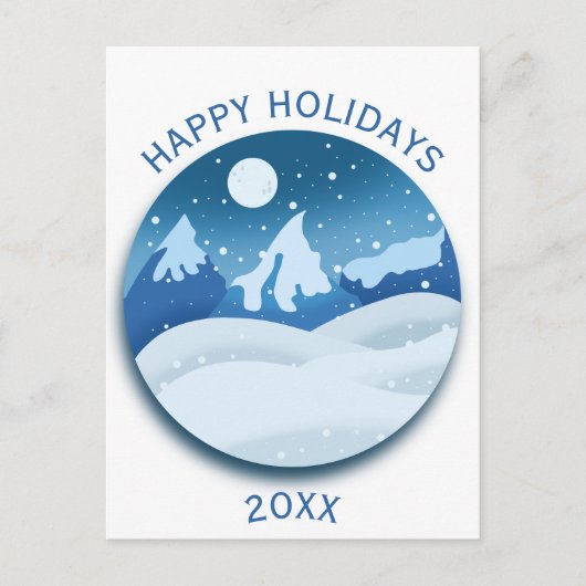 Peaceful Frosted Landscape  Postkarte (Vorderseite)