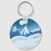 Peaceful Frosted Landscape Schlüsselanhänger (Vorderseite)