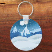 Peaceful Frosted Landscape Schlüsselanhänger (Vorderseite)