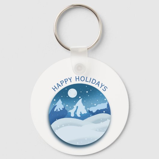 Peaceful Frosted Landscape Schlüsselanhänger (Vorderseite)