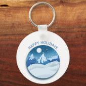 Peaceful Frosted Landscape Schlüsselanhänger (Vorderseite)