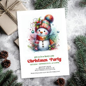 Peaceful funny snowman invite holiday joy digital einladung