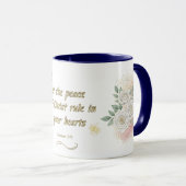 Peaceful Hearts Mug Colossians 3:15 Tasse (VorderseiteRechts)