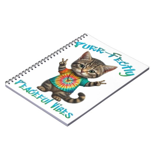 Peaceful Hippie Boho Kitten Vibes Notizblock (Linke Seite)