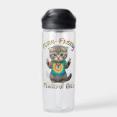 Peaceful Hippie Boho Kitten Vibes  Trinkflasche (Rückseite)