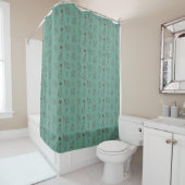 Peaceful Holiday Curtain Retro Pastel Bathroom Duschvorhang (Beispiel)
