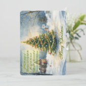 Peaceful Holiday Scenery & Festive Charm Dankeskarte (Stehend Vorderseite)