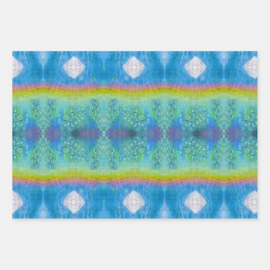 Peaceful, Iridescent, Nature Mosaic Geschenkpapier Set (Vorderseite 3)