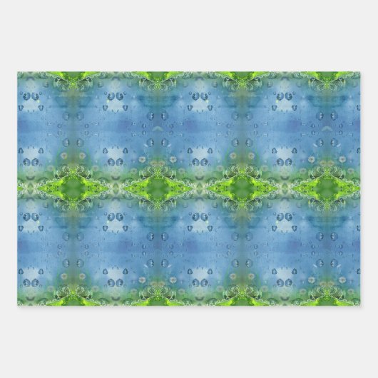 Peaceful, Iridescent, Nature Mosaic Geschenkpapier Set (Vorderseite)