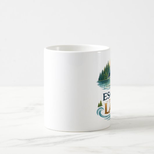 Peaceful Lake Life Graphic Tee Kaffeetasse (Mittel)
