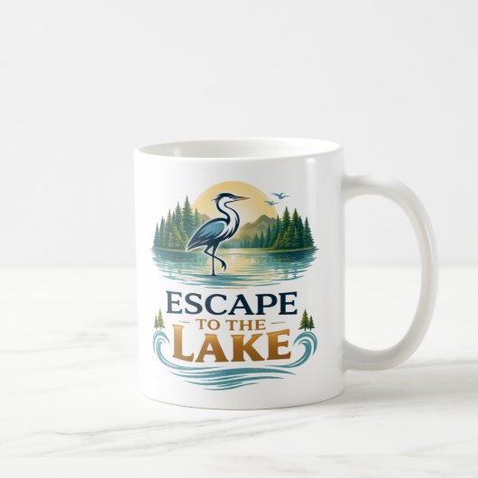 Peaceful Lake Life Graphic Tee Kaffeetasse (Rechts)