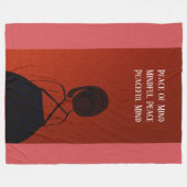 Peaceful Mantra Fleecedecke (Vorderseite (Horizontal))