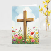 Peaceful Meadow Scene Art Card Karte (Gelbe Blume)