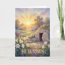 Peaceful Morning at the Empty Tomb Easter Card Karte