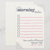 Peaceful Morning Routine Checklist Art Briefpapier (Vorne/Hinten)