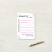 Peaceful Morning Routine Checklist Art Post-it Klebezettel (Auf Schreibtisch)