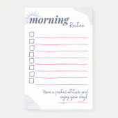 Peaceful Morning Routine Checklist Art Post-it Klebezettel (Vorderseite)