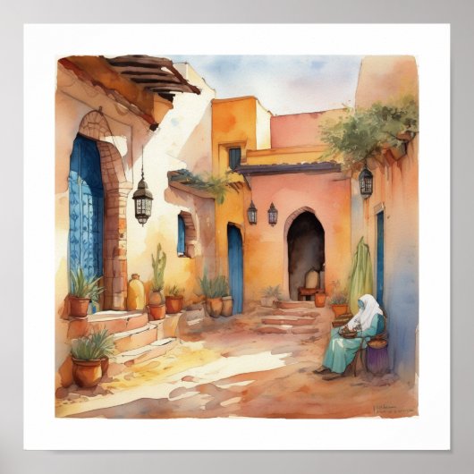 Peaceful morocco Art Print Poster (Vorne)