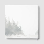 Peaceful Muted Watercolor Cabin Scene Gästebuch (Rückseite)