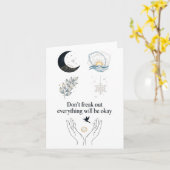 Peaceful Night Moonlight Uplift_ Insred Gentle Art Karte (Gelbe Blume)