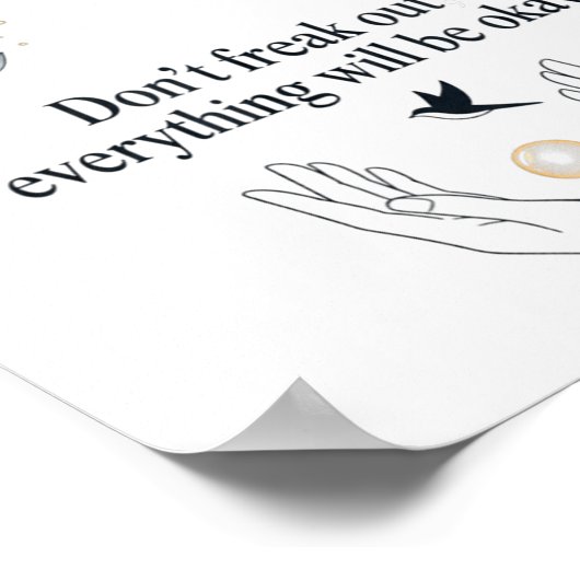 Peaceful Night Moonlight Uplift_ Insred Gentle Art Poster (Ecke)