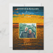 Peaceful Ocean Wedding Vow Renewal  Einladung (Vorderseite)