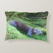 Peaceful Otter Riverside Nature Wildlife Calm   Dekokissen (Rückseite)