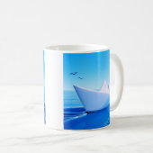 Peaceful Paper Boat Kaffeetasse (VorderseiteRechts)